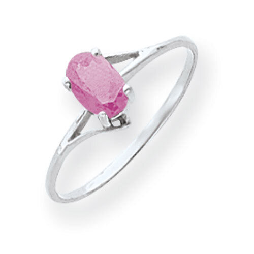 Pink Tourmaline Ring 14k white Gold 6x4mm Oval Y4660PT