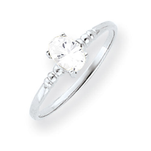 Cubic Zirconia Ring 14k white Gold 6x4mm Oval Y4667CZ Diamond, MPN: Y4667CZ, 883957564395