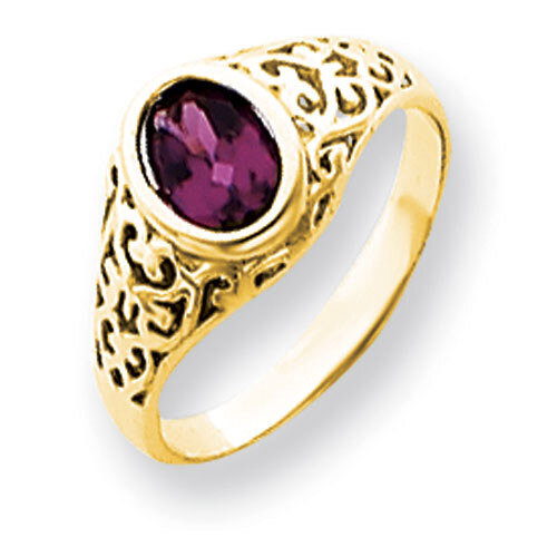 Rhodolite Garnet Ring 14k Gold 7x5mm Oval Y4673RG, MPN: Y4673RG, 883957585000