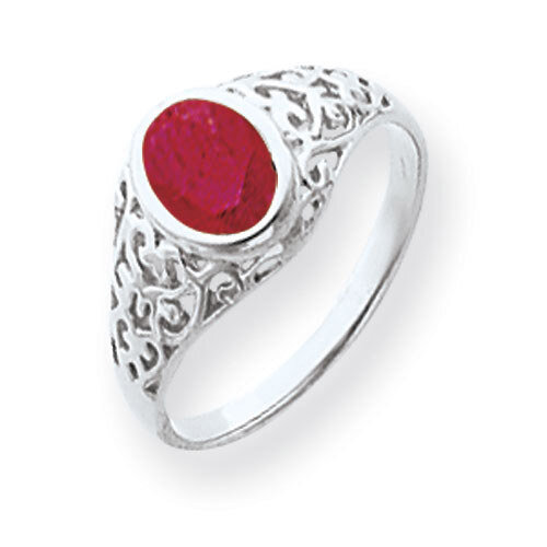 Ruby Ring 14k white Gold 7x5mm Oval Y4674R, MPN: Y4674R, 883957591889
