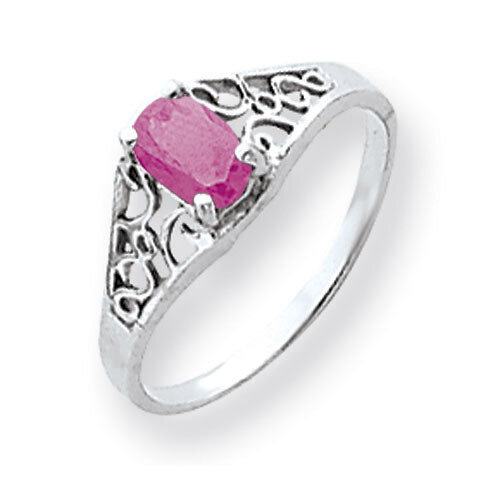 Pink Sapphire Ring 14k white Gold 6x4mm Oval Y4676SP, MPN: Y4676SP, 883957590349