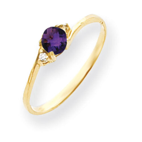 4mm Amethyst Diamond Ring 14k Gold Y4712AM/A, MPN: Y4712AM/A, 883957594798