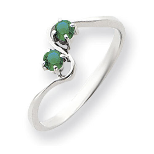 3mm Emerald Ring 14k white Gold Y4717E, MPN: Y4717E, 883957601267