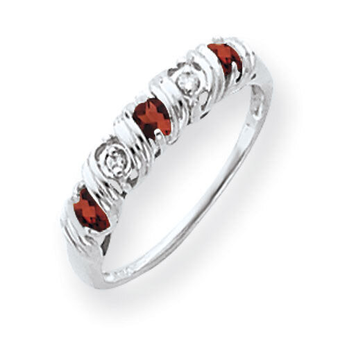 2.75mm Garnet Diamond Ring 14k white Gold Y4719GA/A, MPN: Y4719GA/A, 883957600987