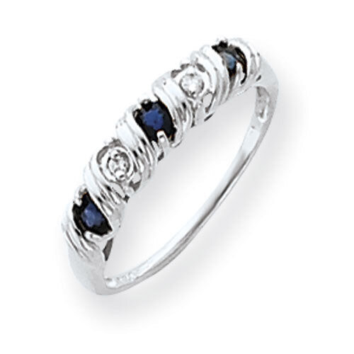 2.75mm Sapphire Diamond Ring 14k white Gold Y4719S/A, MPN: Y4719S/A, 883957601144