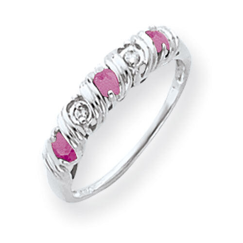 2.75mm Pink Sapphire Diamond Ring 14k white Gold Y4719SP/AA, MPN: Y4719SP/AA, 883957607351