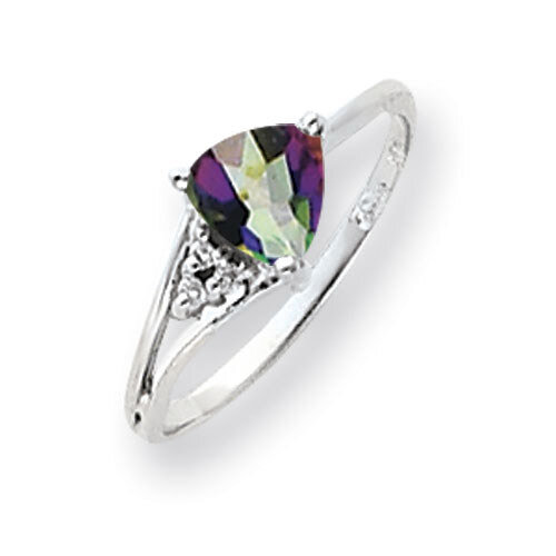 6mm Fire Topaz Diamond Ring 14k white Gold Y4745FT/A, MPN: Y4745FT/A, 883957604909