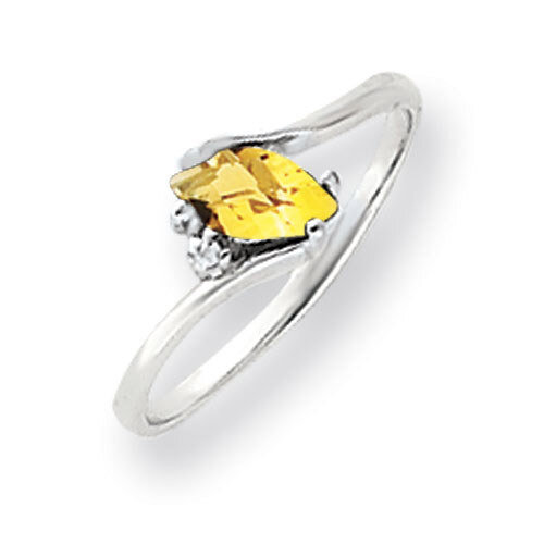 Citrine Diamond Ring 14k white Gold 7x3.5mm Marquise Y4746CI/A, MPN: Y4746CI/A, 883957606699