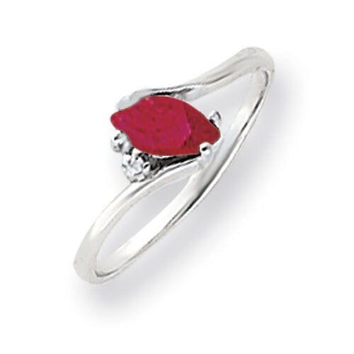 Ruby Diamond Ring 14k white Gold 7x3.5mm Marquise Y4746R/A, MPN: Y4746R/A, 883957607016