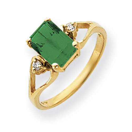 Mount Saint Helens Diamond Ring 14k Gold 8x6mm Emerald Cut Y4749MS/A