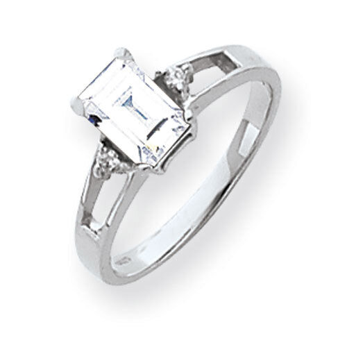 Cubic Zirconia Diamond Ring 14k white Gold 7x5mm Emerald Cut Y4758CZ/A, MPN: Y4758CZ/A, 883957668932