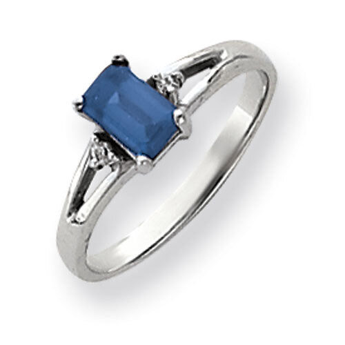 Tanzanite Diamond Ring 14k white Gold 6x4mm Emerald Cut Y4762T/A, MPN: Y4762T/A, 883957668079