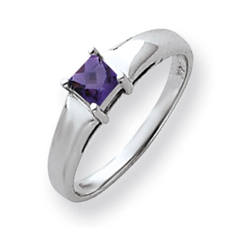 Amethyst Ring 14k white Gold 4mm Princess Cut Y4780AM, MPN: Y4780AM, 883957667065