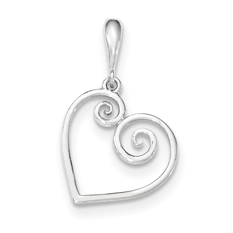 Heart Pendant 14k white Gold YC1215