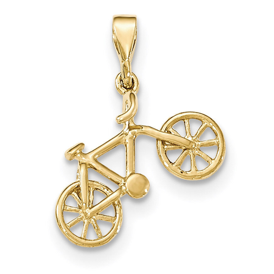 14kt Yellow Gold Polished Bicycle Pendant 14k Gold YC1255