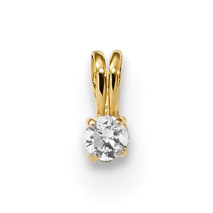 Childrens Tiny CZ Diamond Pendant 14k Gold YC1299, MPN: YC1299, 191101902338