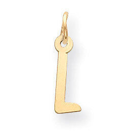 Initial L Charm 14k Gold Small Slanted Block YC644L, MPN: YC644L, 886774136363