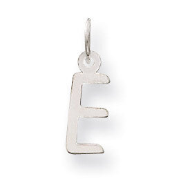 Small Slanted Block Initial E Charm Pendant 14k white Gold YC645E, MPN: YC645E, 191101634208