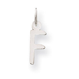 Small Slanted Block Initial F Charm Pendant 14k white Gold YC645F, MPN: YC645F, 191101634215