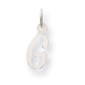Small Slanted Block Initial G Charm Pendant 14k white Gold YC645G, MPN: YC645G, 191101634222