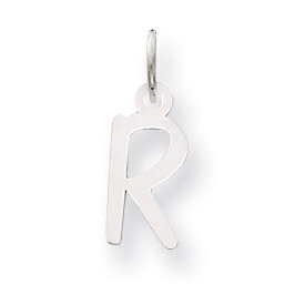 Small Slanted Block Initial R Charm Pendant 14k white Gold YC645R, MPN: YC645R, 191101634321