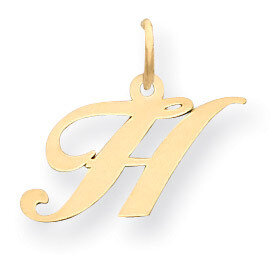 Initial H Charm 14K Gold Small Fancy Script YC650H, MPN: YC650H, 886774136547