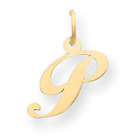 Initial P Charm 14K Gold Small Fancy Script YC650P, MPN: YC650P, 886774136622