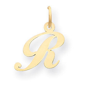 Initial R Charm 14K Gold Small Fancy Script YC650R, MPN: YC650R, 886774136639