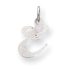 Small Fancy Script Initial E Charm 14k white Gold YC651E, MPN: YC651E, 191101634420