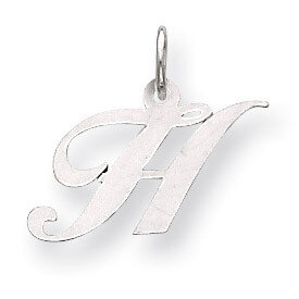 Small Fancy Script Initial H Charm 14k white Gold YC651H, MPN: YC651H, 191101634451