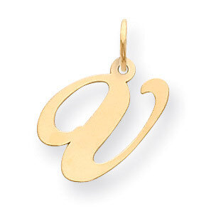 Initial V Charm 14K Gold Medium Fancy Script YC652V, MPN: YC652V, 886774136875