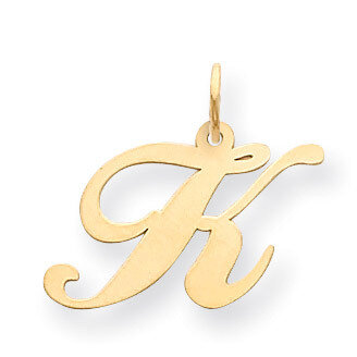 Initial X Charm 14K Gold Medium Fancy Script YC652X, MPN: YC652X, 883957605135