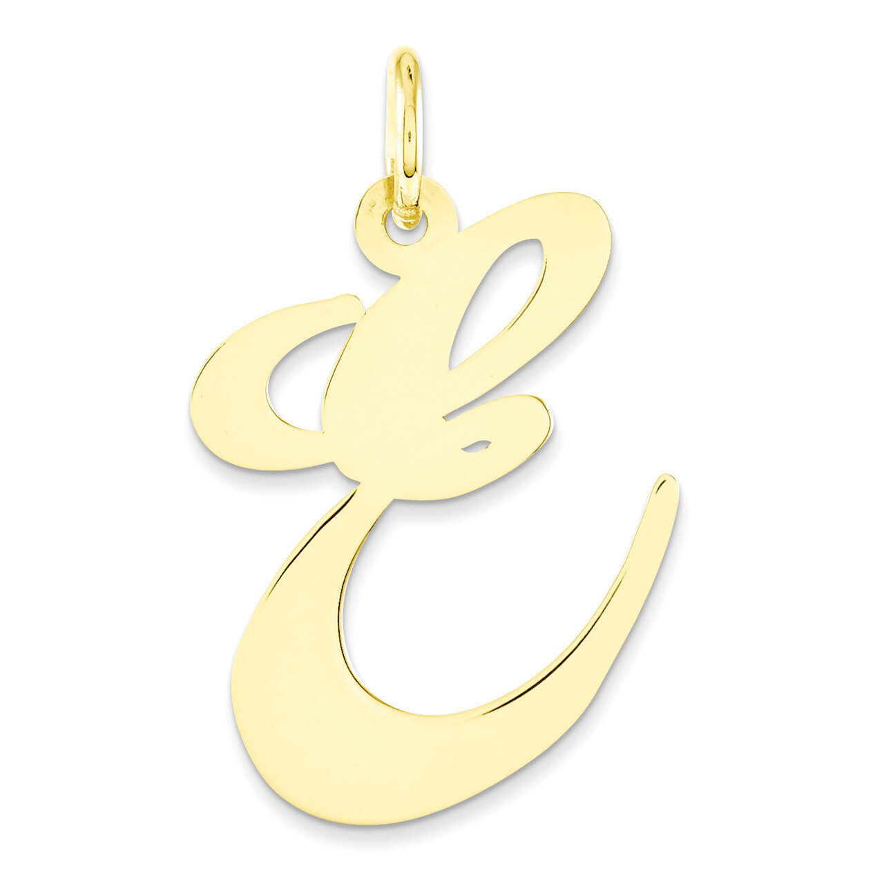 Initial E Charm 14k Gold Large Fancy Script YC654E, MPN: YC654E, 886774136936