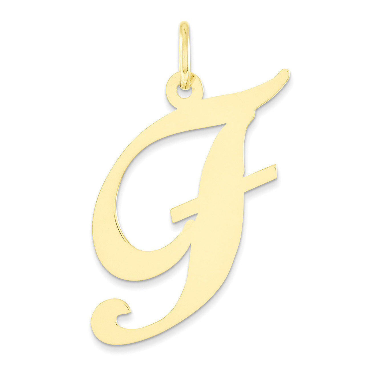 Initial F Charm 14k Gold Large Fancy Script YC654F, MPN: YC654F, 886774136943