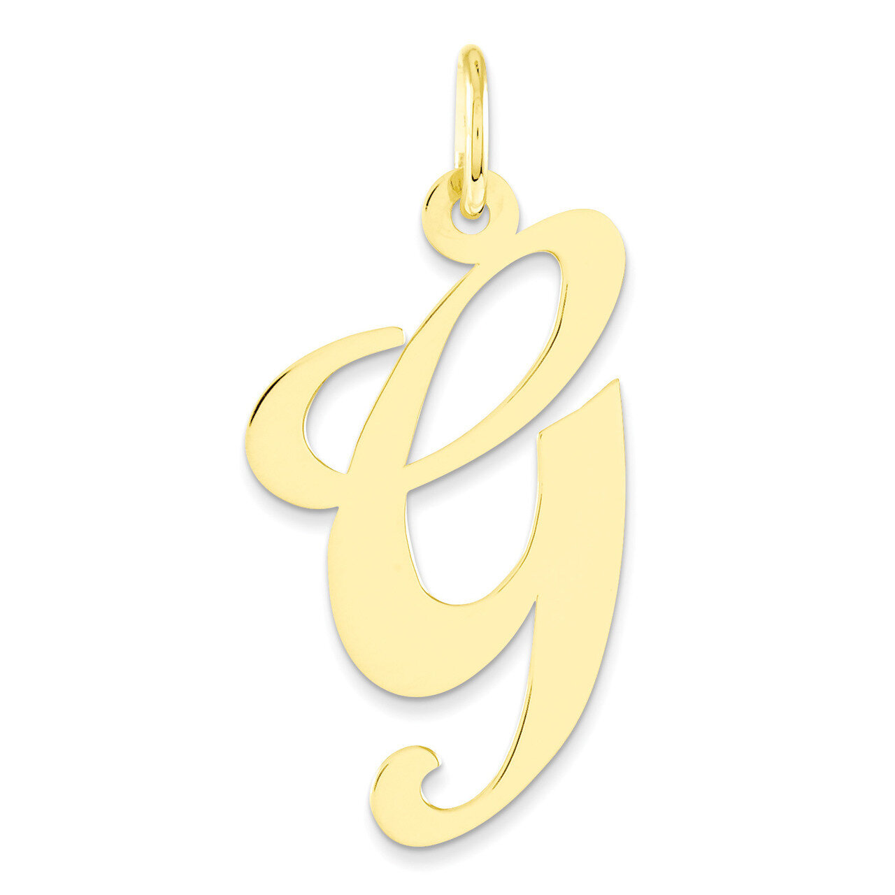 Initial G Charm 14k Gold Large Fancy Script YC654G, MPN: YC654G, 886774136950