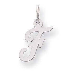 Small Script Initial F Charm 14k white Gold YC659F, MPN: YC659F, 191101634857