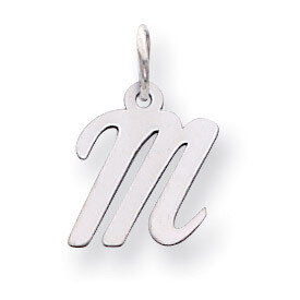 Small Script Initial M Charm 14k white Gold YC659M, MPN: YC659M, 191101634925