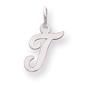 Small Script Initial T Charm 14k white Gold YC659T, MPN: YC659T, 191101634987