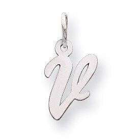 Small Script Initial V Charm 14k white Gold YC659V, MPN: YC659V, 191101634994