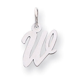 Small Script Initial W Charm 14k white Gold YC659W, MPN: YC659W, 191101635007