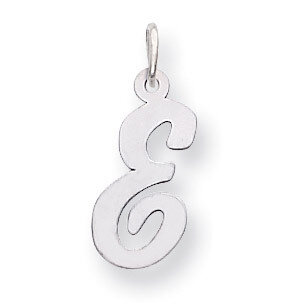 Medium Script Initial E Charm 14k white Gold YC661E, MPN: YC661E, 191101635052
