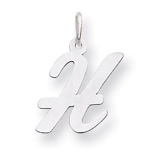 Medium Script Initial H Charm 14k white Gold YC661H