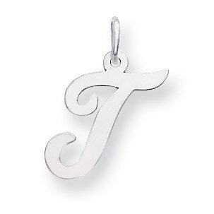 Medium Script Initial T Charm 14k white Gold YC661T, MPN: YC661T, 191101635199