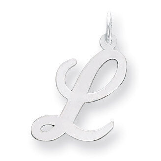 Large Script Initial L Charm 14k white Gold YC663L, MPN: YC663L, 883957030593
