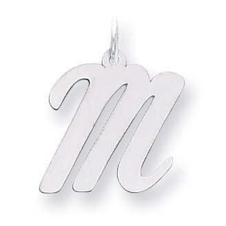 Large Script Initial M Charm 14k white Gold YC663M, MPN: YC663M, 883957030623