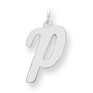 Large Script Initial P Charm 14k white Gold YC663P, MPN: YC663P, 883957030784