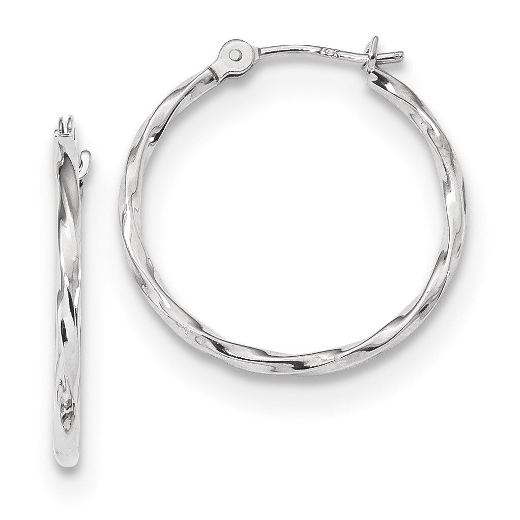Polished Twisted Hoops Earrings 14k white Gold YE1779, MPN: YE1779, 191101057106