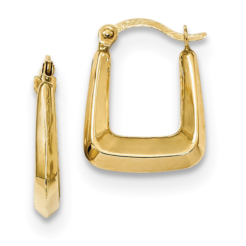 Hollow Fancy Hoops Earrings 14k Gold Polished YE1780, MPN: YE1780, 191101143045