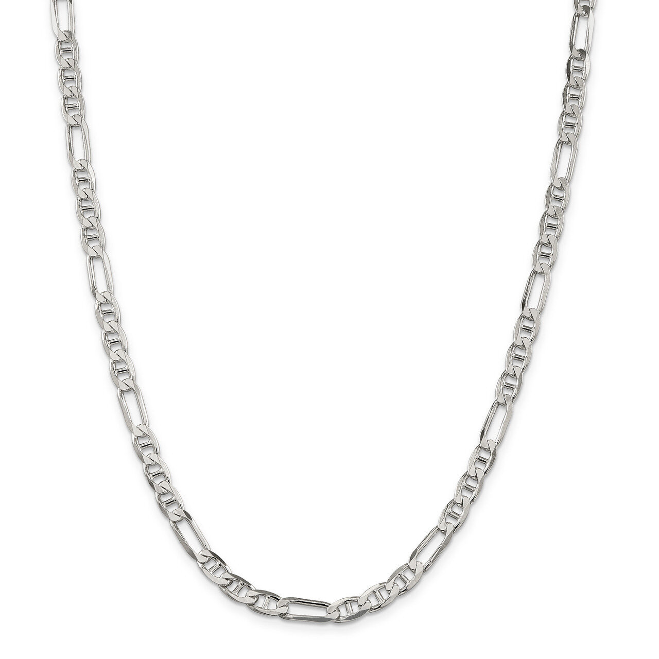 22 Inch 5.5mm Figaro Anchor Chain Sterling Silver QAF150-22, MPN: QAF150-22, 883957191119