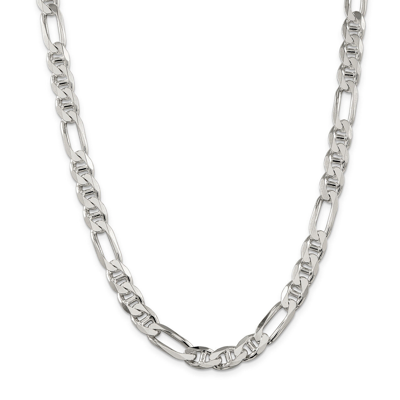 26 Inch 8.75mm Figaro Anchor Chain Sterling Silver QAF250-26, MPN: QAF250-26, 883957931463